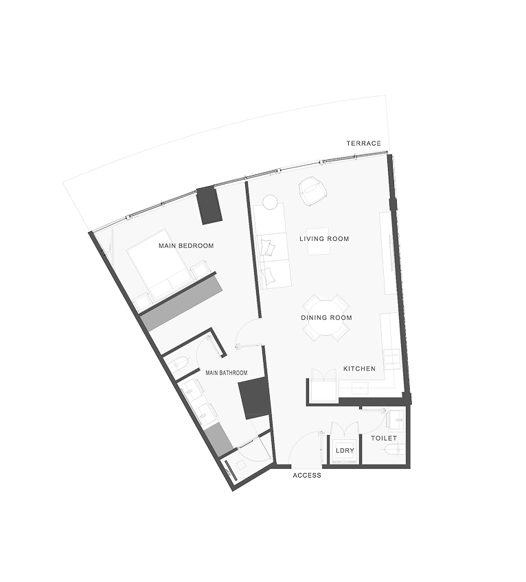 Apartment CURVE A Floor Plan